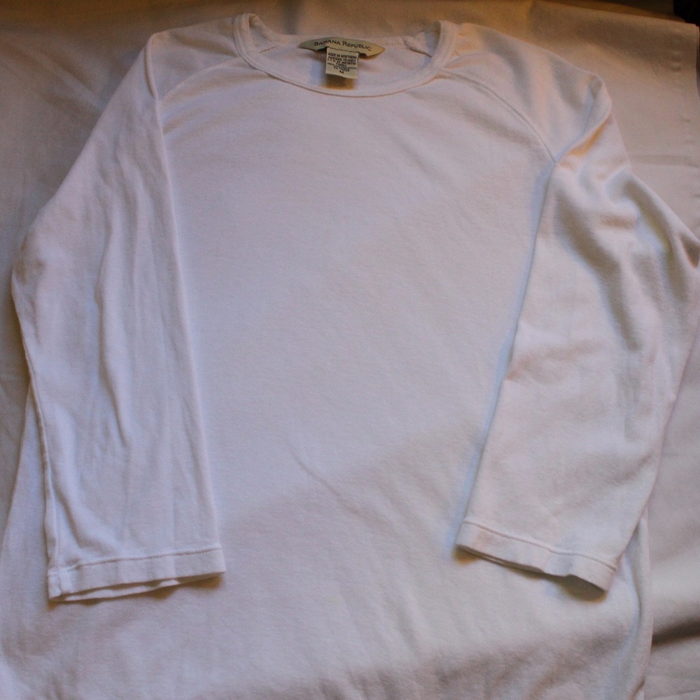 Banana Republic White Long Sleeve Thermal