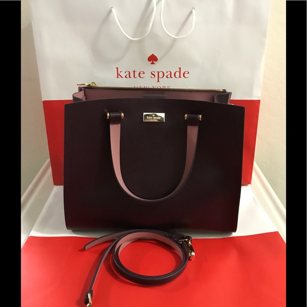 Kate spade kyra sling hand bag in plum and purple