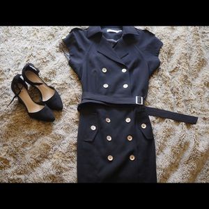 Calvin Klein double breasted Black Dress