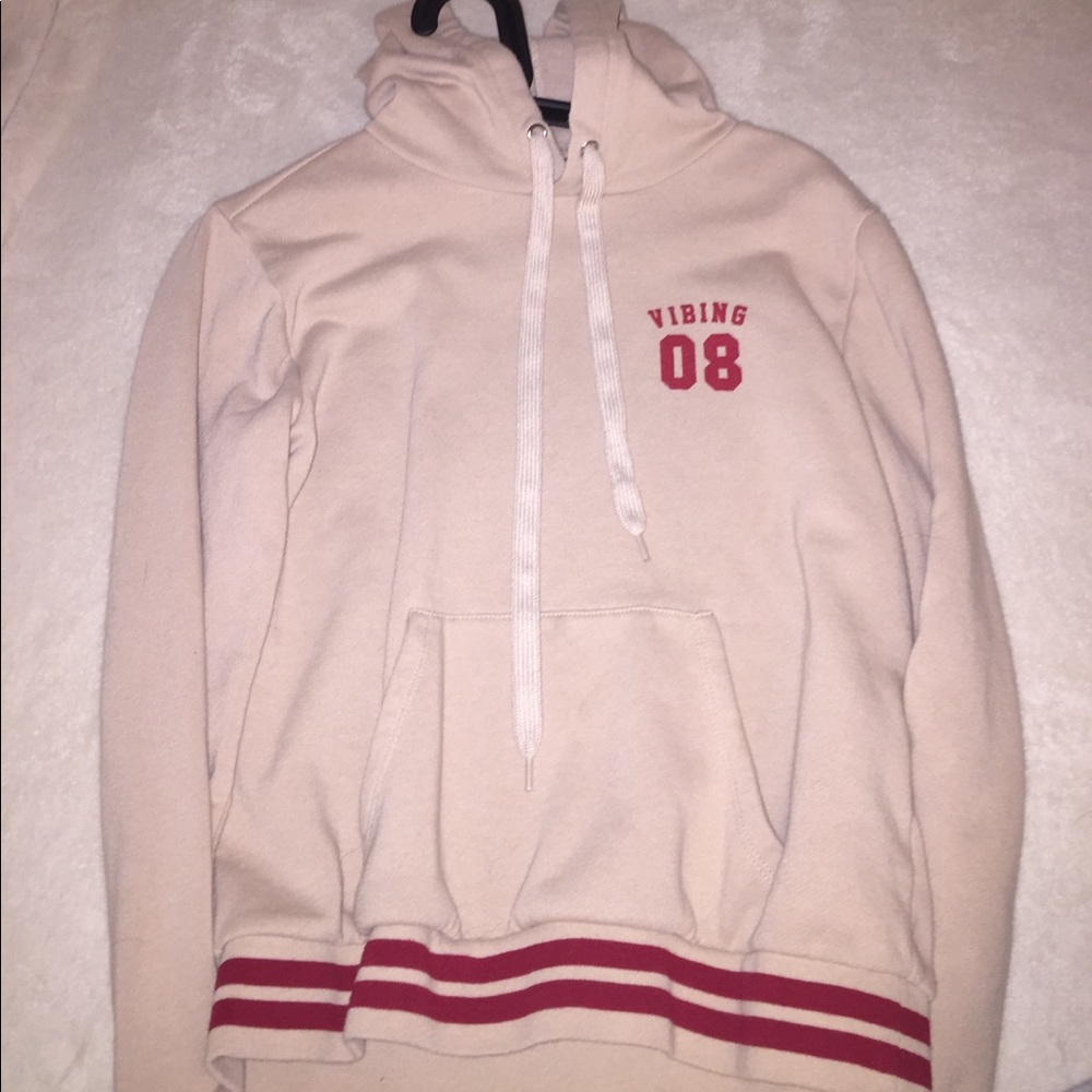 "Vibing 08" tan hoodie