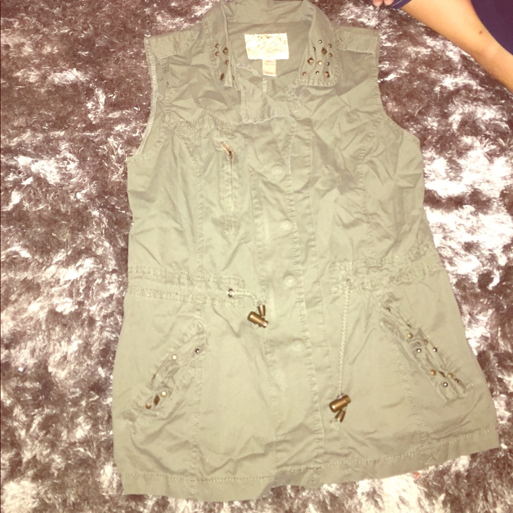 Dark green vest