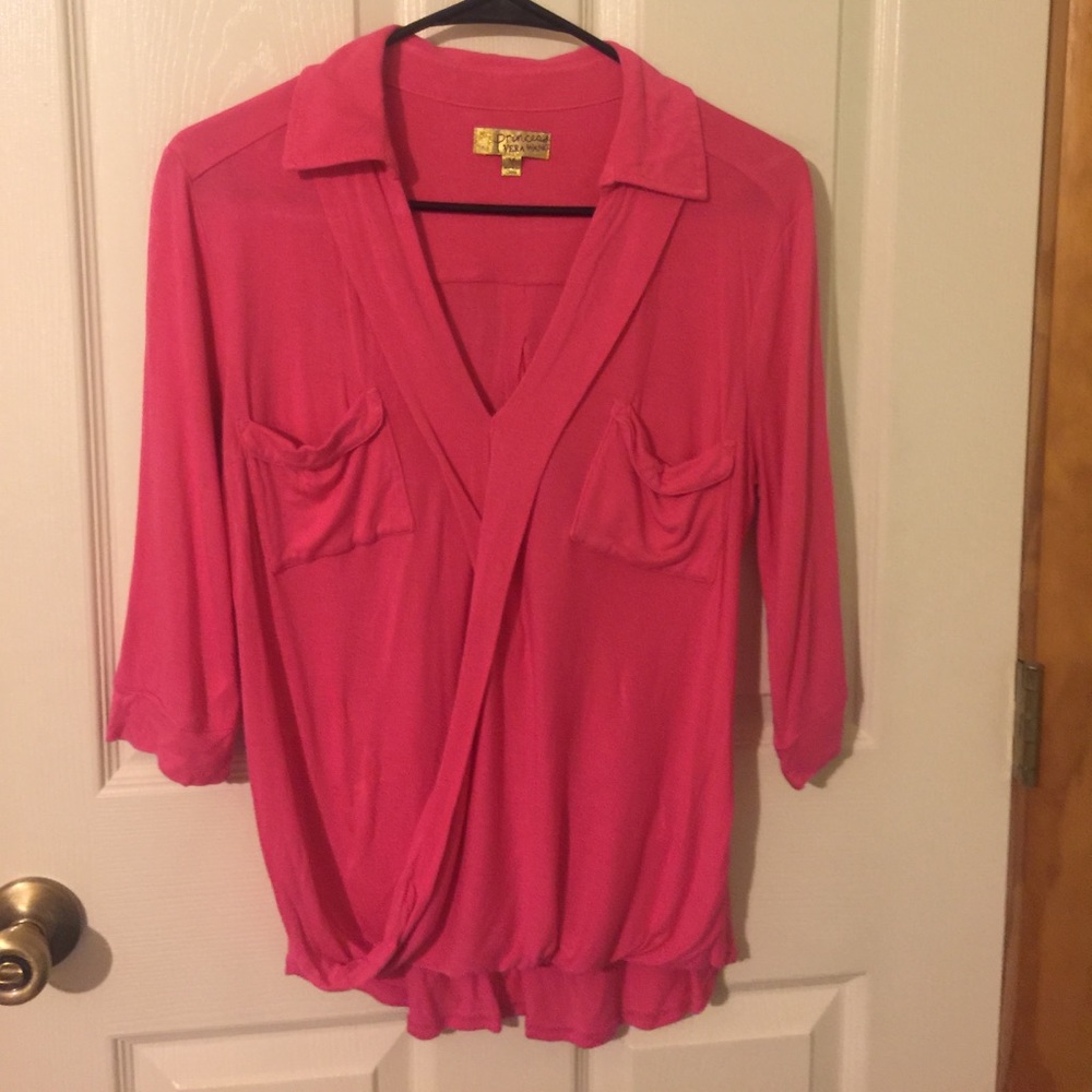 VERA WANG-quarter sleeve shirt