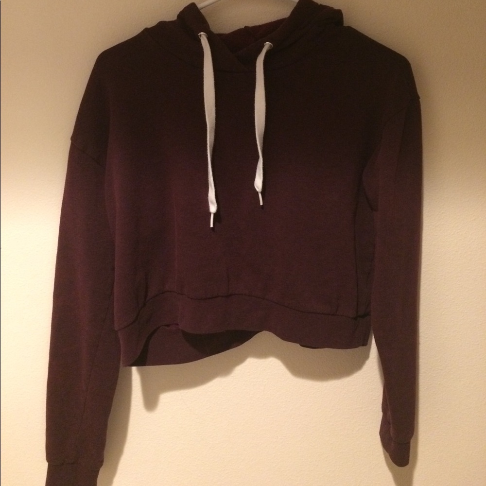Cropped Deep Purple Hoodie