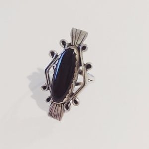Vintage Onyx Sterling Silver Ring
