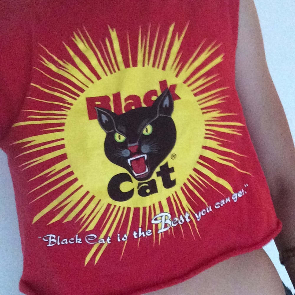 Black Cat Crop Top 💥