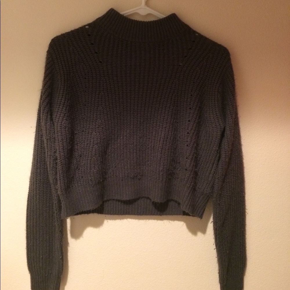 Cropped Grey Sweater