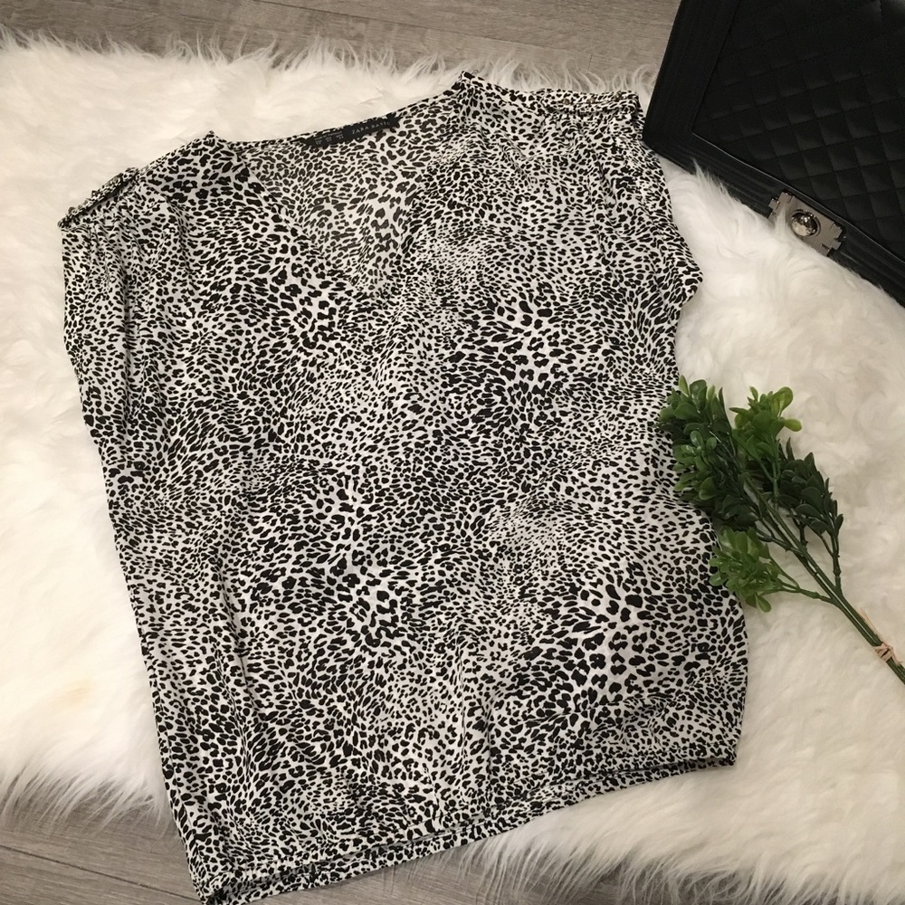 Zara Basic Animal Print Top