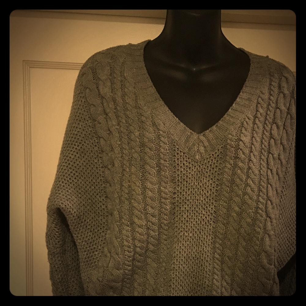 Relaxed-sleeve Gray Sweater G1