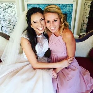 Dusty Rose Azazie Ginger Dress