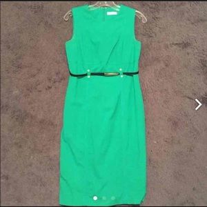 Green Calvin Klein Sheeth Dress 6