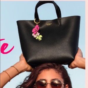 NWT Victoria's Secret Black Faux-leather Purse