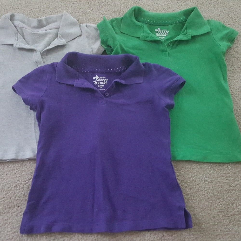 3 old navy girls polos