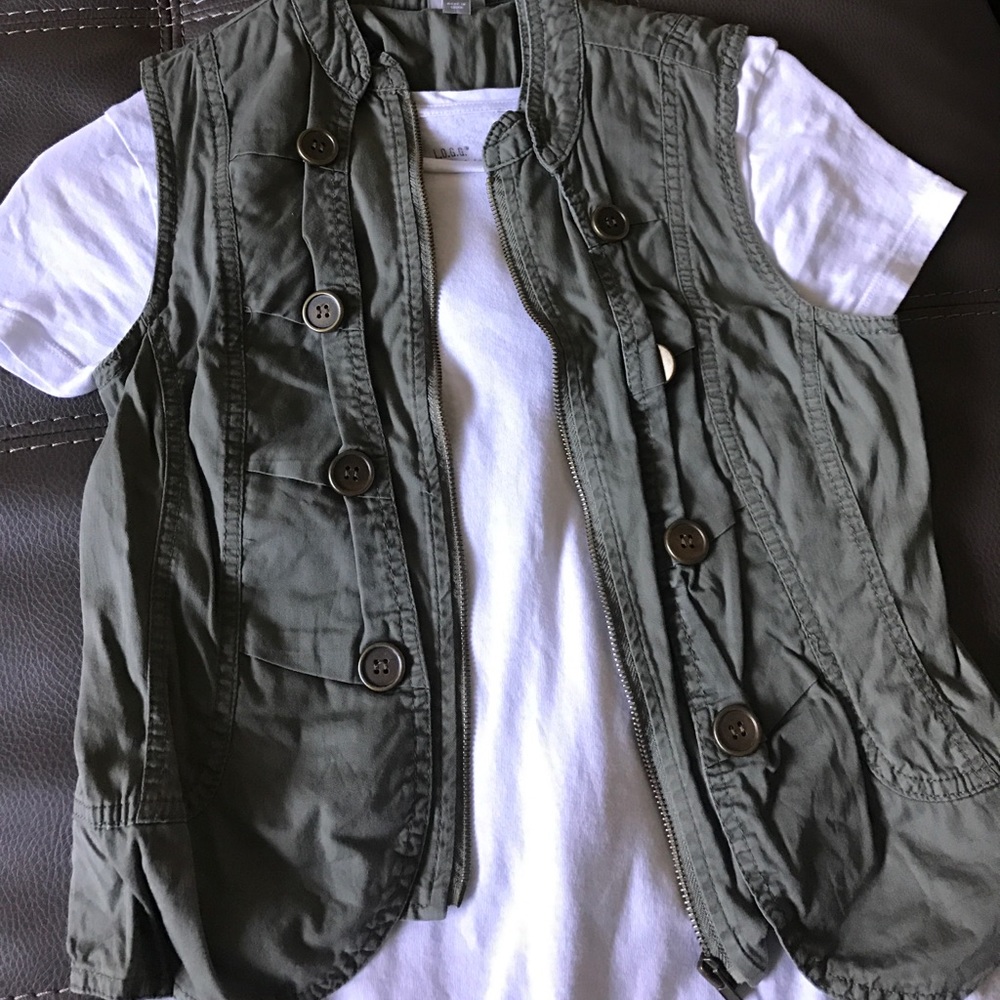 Olive colored vest