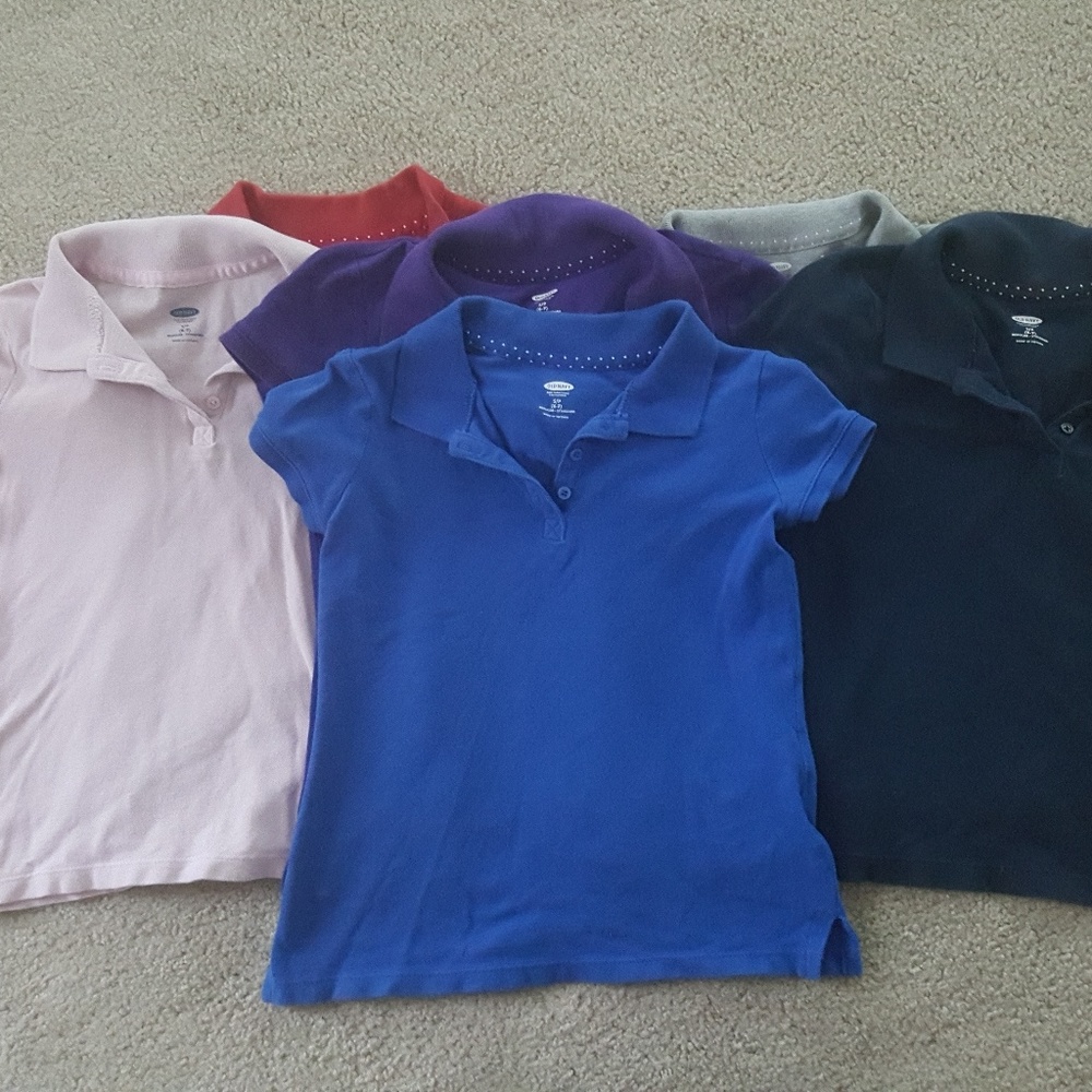 Lot of 6 Old Navy girls polos