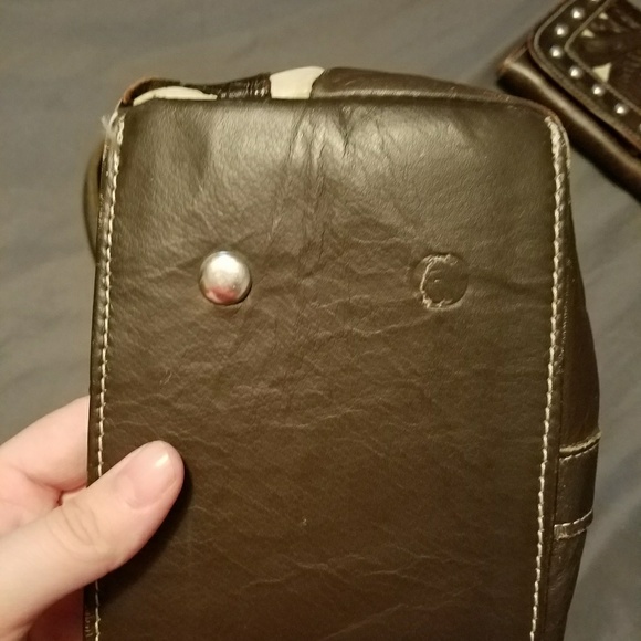 American West "Prairie Rose" Cowhide/Tooled Leathe - Picture 5 of 7