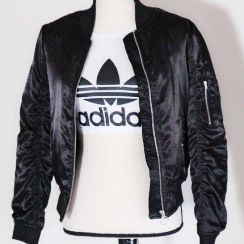 Satin bomber jacket