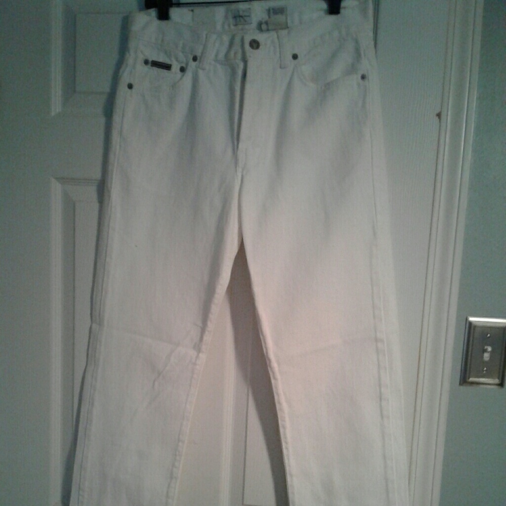 White polo jeans