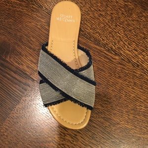 Stuart Weitzman "edgeway silver chains" sandals