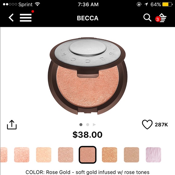 Becca highlight in Rose Gold 🌹 - Picture 4 of 7