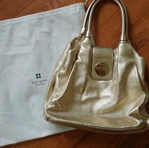 Metallic gold Kate Spade shoulder bag