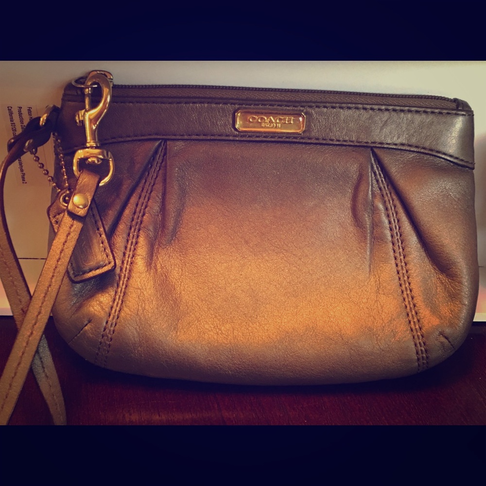 Coach Metallic Wristlet
