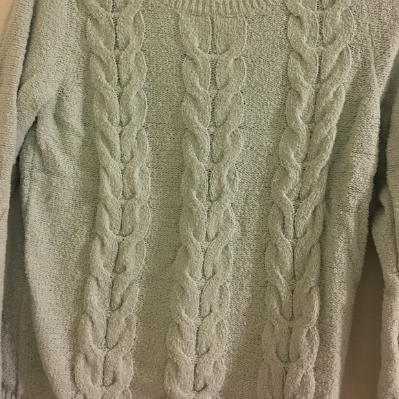 J crew cable scoopneck sweater X-Small mint green - Picture 3 of 6