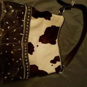 American West "Prairie Rose" Cowhide/Tooled Leathe