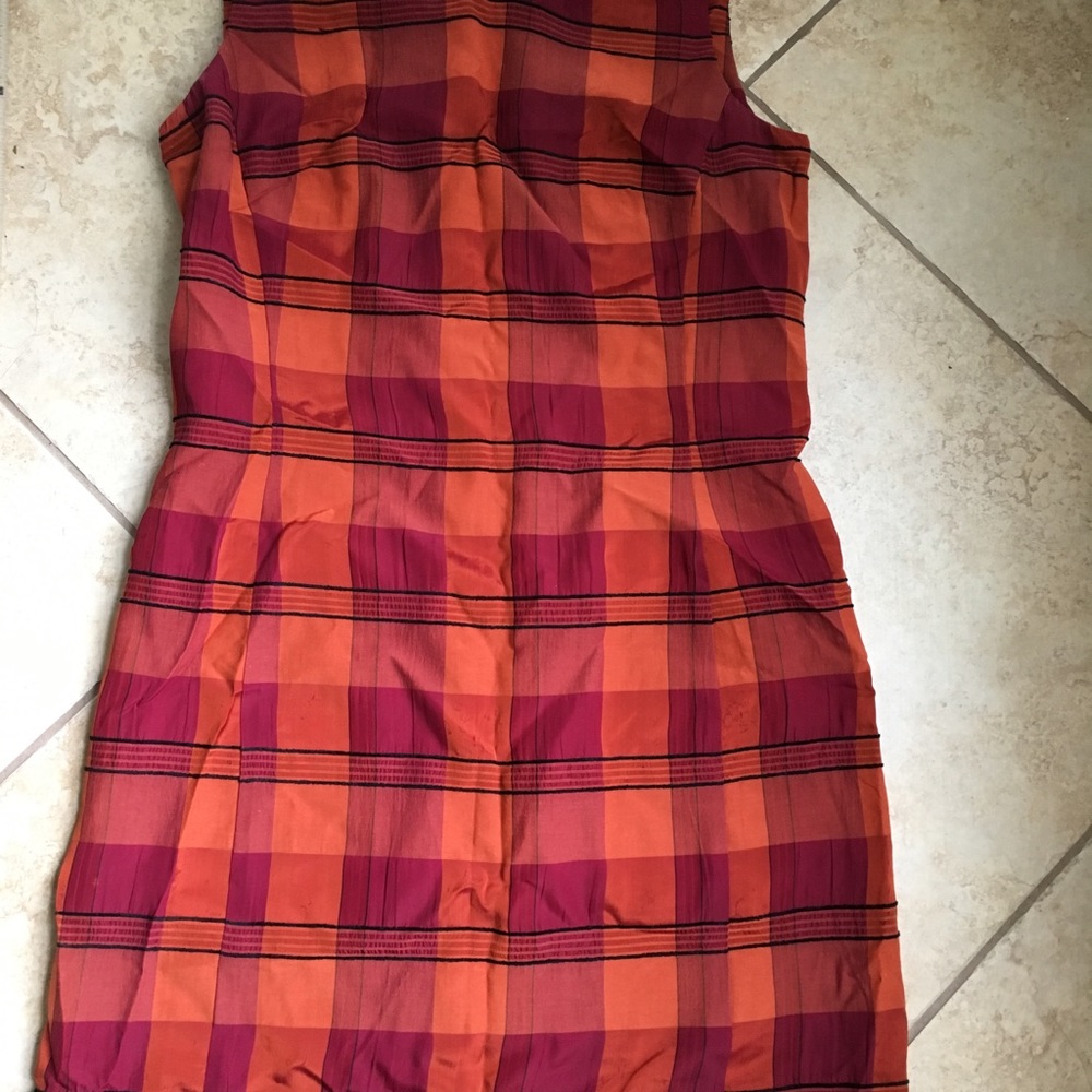 Vintage Depeche Mode  plaid lined dress.