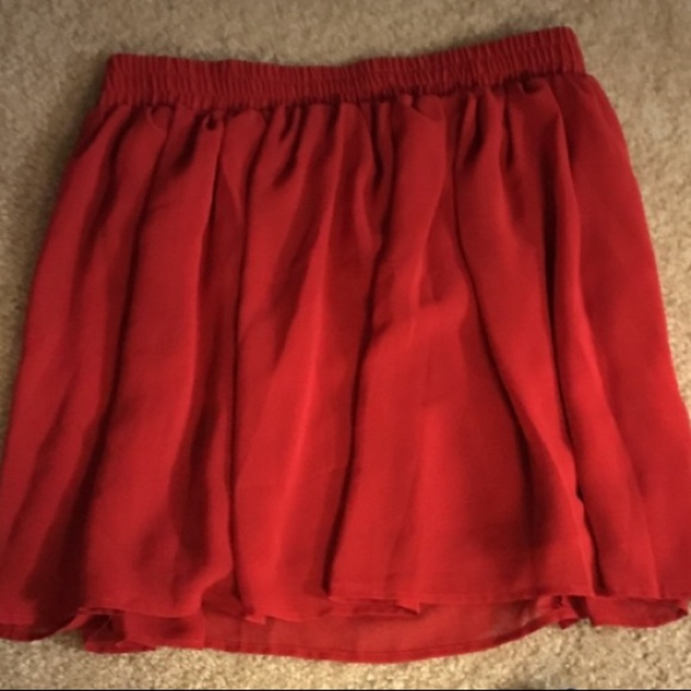 Red and blue skirts