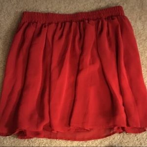 Red and blue skirts