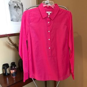 J Crew pink popover shirt Sz 8 like new!