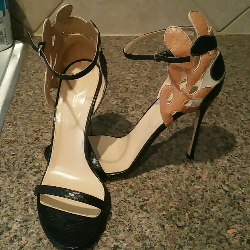 Sergio Rossi leather heel Sandal