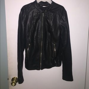 Black leather jacket