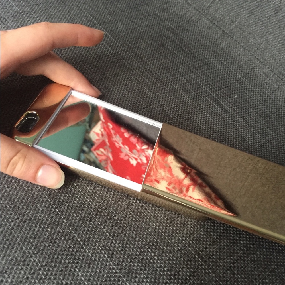 Reflective Gold iPhone 6 Case With Sliding Mirror