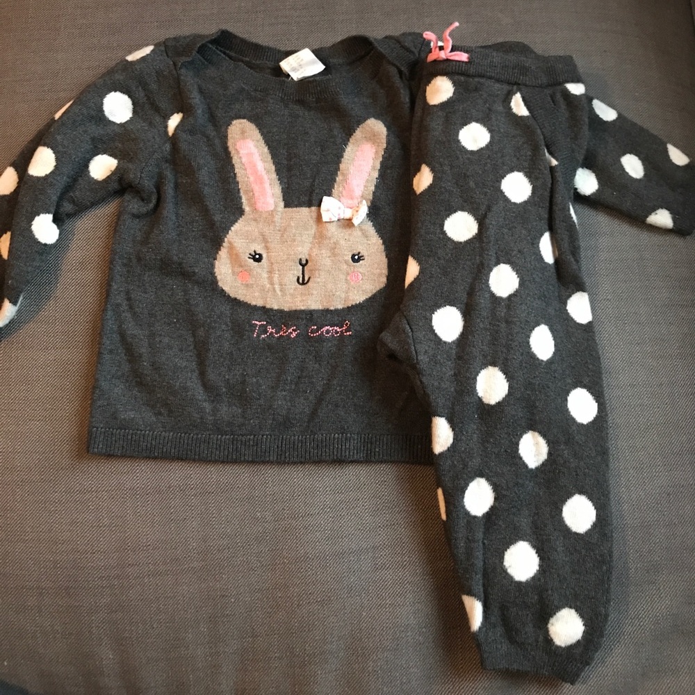 Toddler polka dot sweatsuit