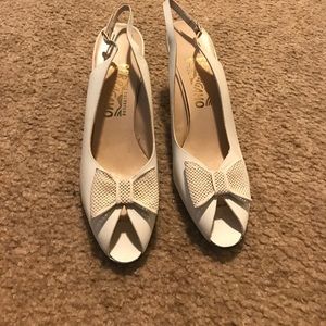 Ferragamo open toe heels