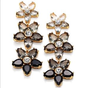 Kate Spade Ombré Bouquet Earrings Black and Grey