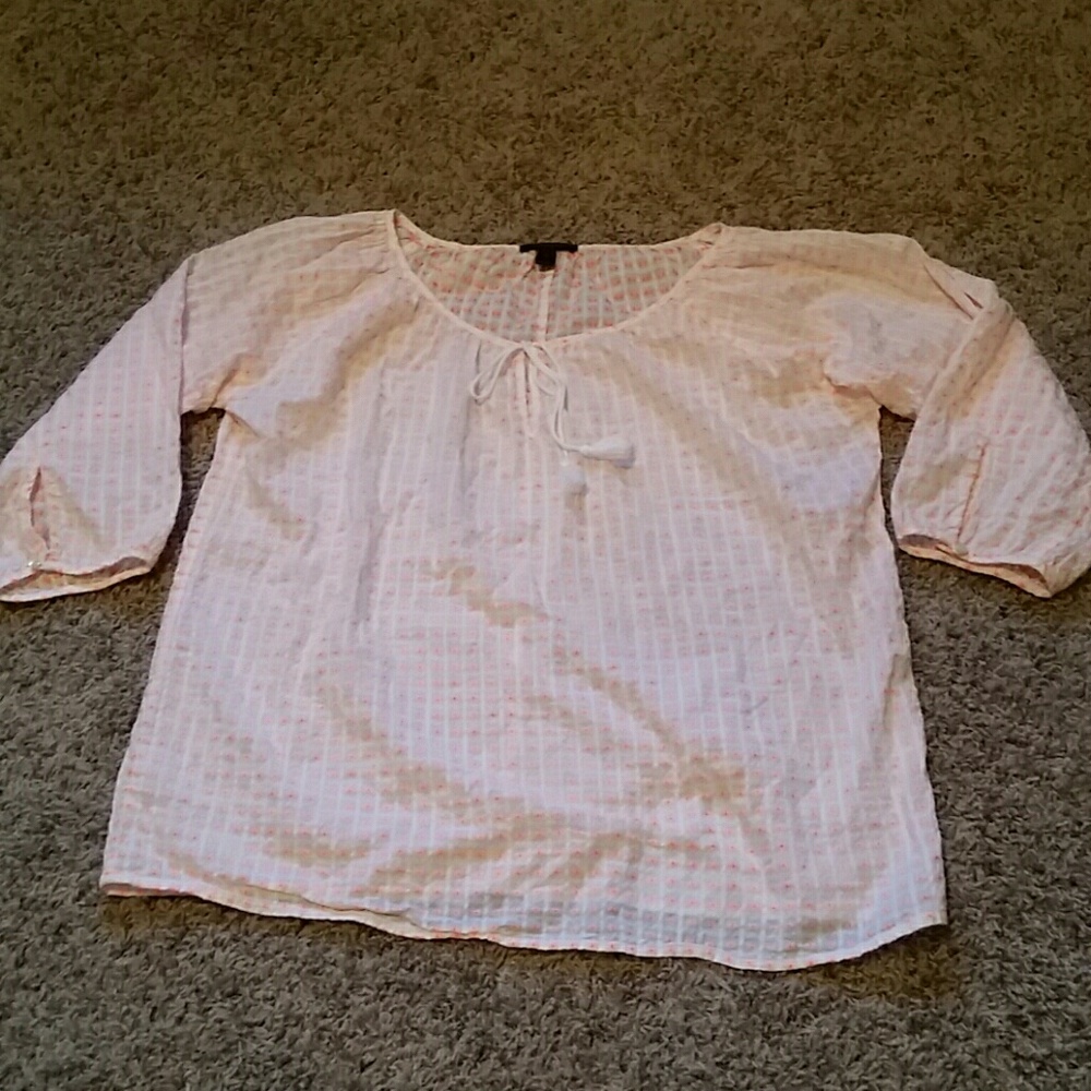 J. Crew size S white and orange tunic