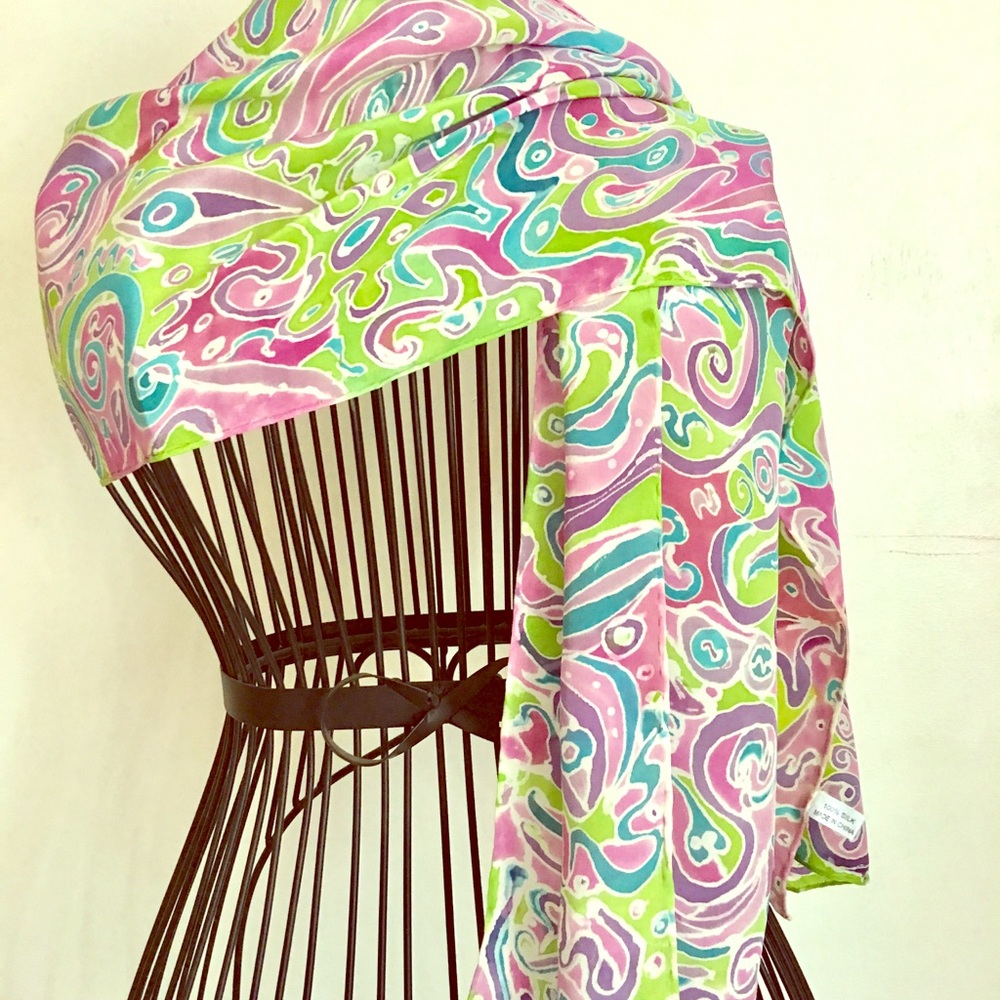 Hand Painted unique Silk Scarf
