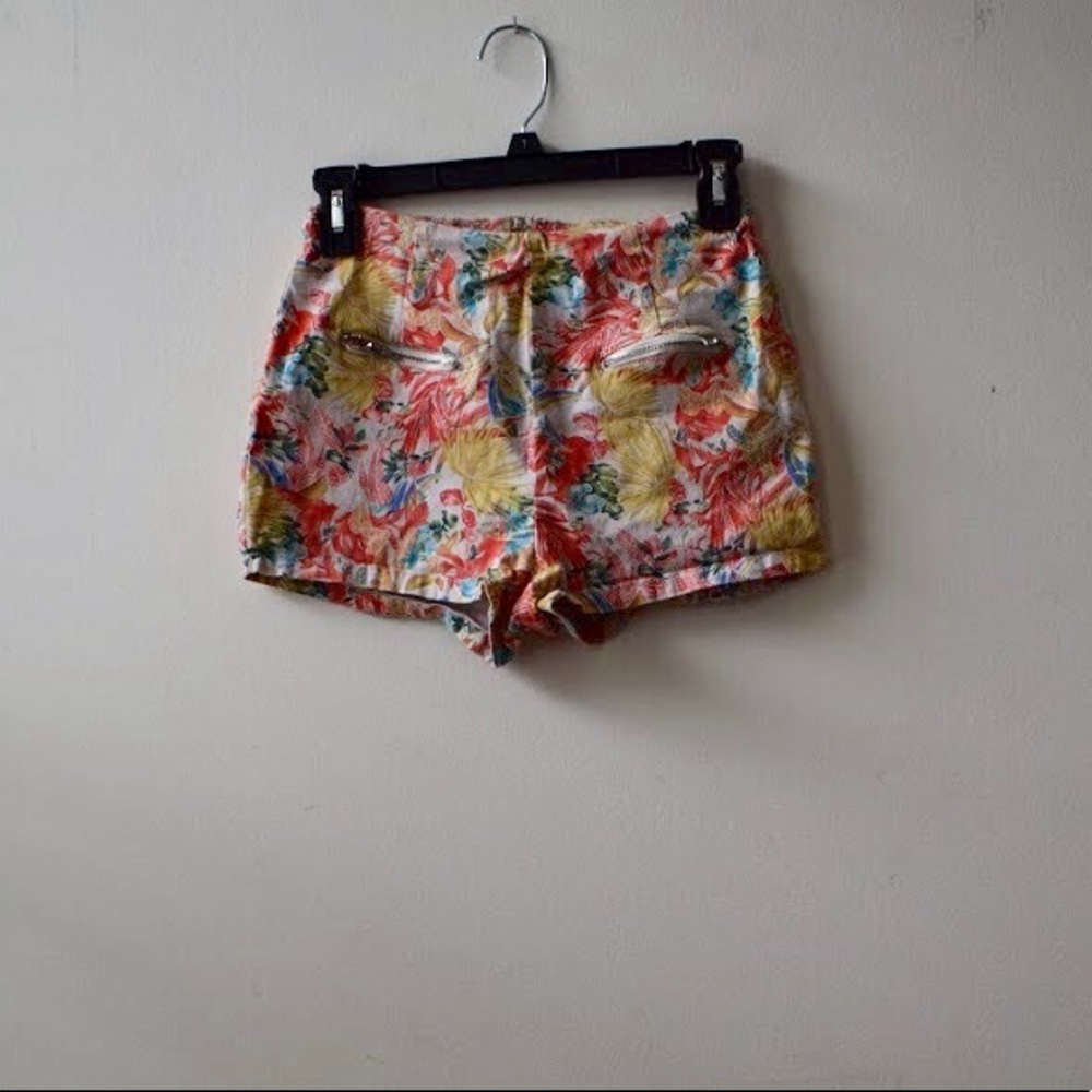 Tropical print shorts
