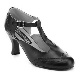 T-Strap Black High Heels ~Adorable Vintage Look~