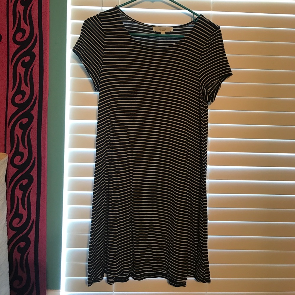Black and white stripe dress