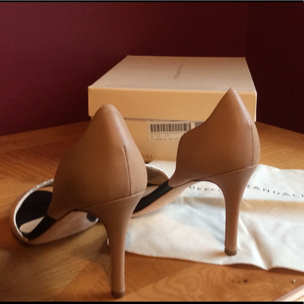 Loeffler Randall d orsay pump white snake& buff - Picture 4 of 7