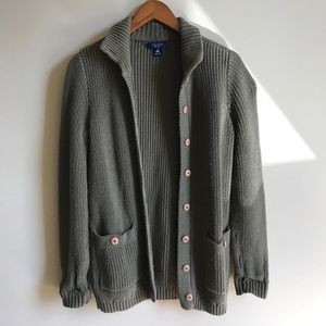 olive green over-sized cardigan