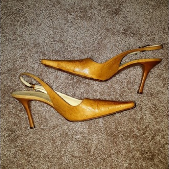 💛💛G. ZANOTTI💛💛OSTRICH SLINGBACKS💙💙 - Picture 8 of 8