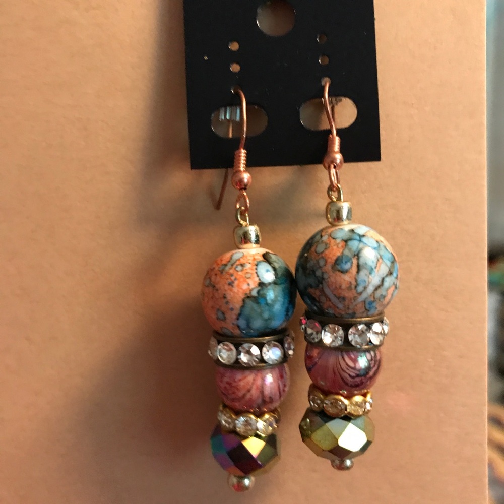 Fashion Jewelry, Earrings, Very Nice, Marble beads