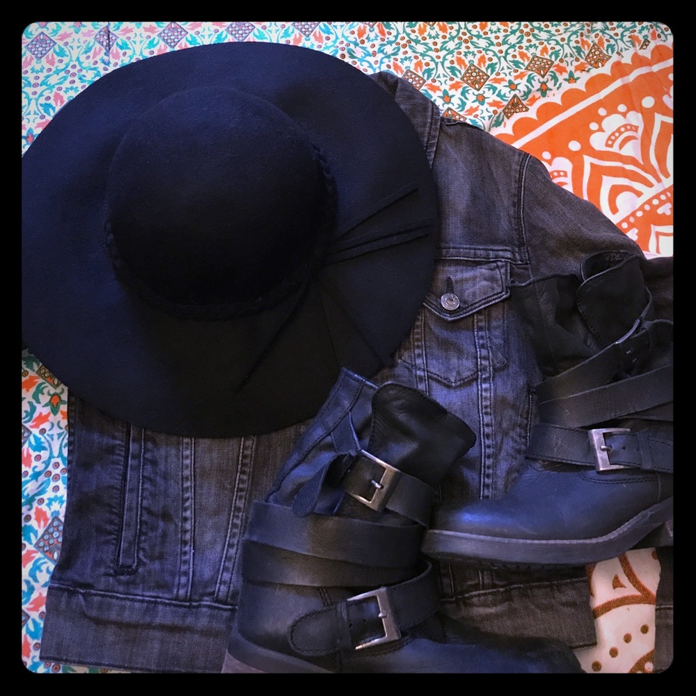 CCO⬇️ Bohemian floppy wool wide brim hat