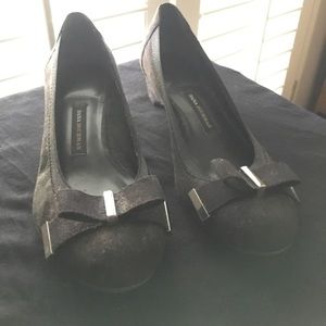Dana Buchman Suede Black High-Heeled Flats