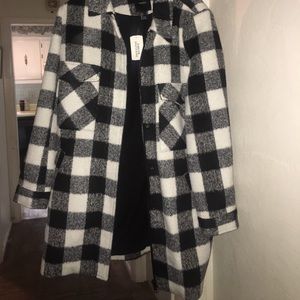 Forever 21 black and white Winter Coat