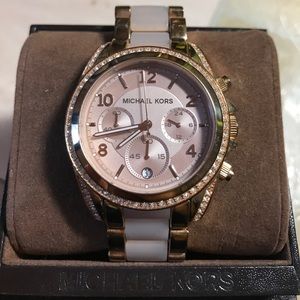 Michael Kors Blair Two Tone Watch Rose Gold
